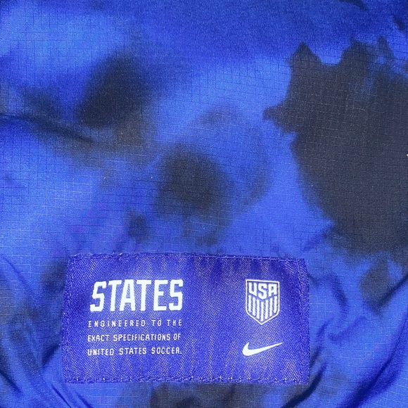 ⚽️ Nike Camo Blue & Black Soccer Windbreaker Jacket NWOT - Picture 4 of 5